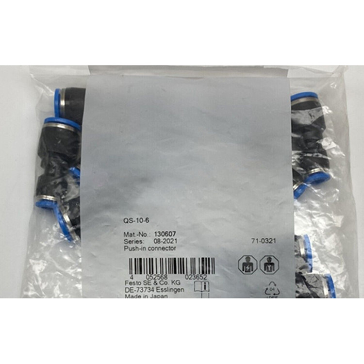 10PCS New For FESTO QS-10-6 130607 Push-in Connector