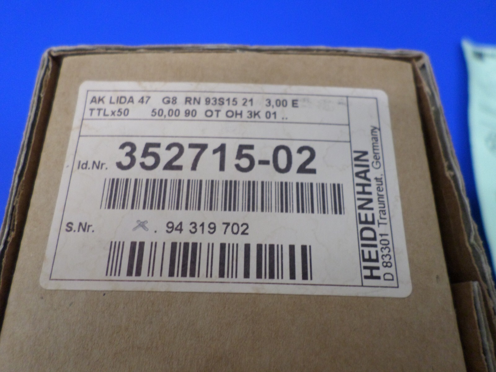Heidenhain LIDA 47 Linear Encoder Scanning Head Germany - New Old Stock in Box!
