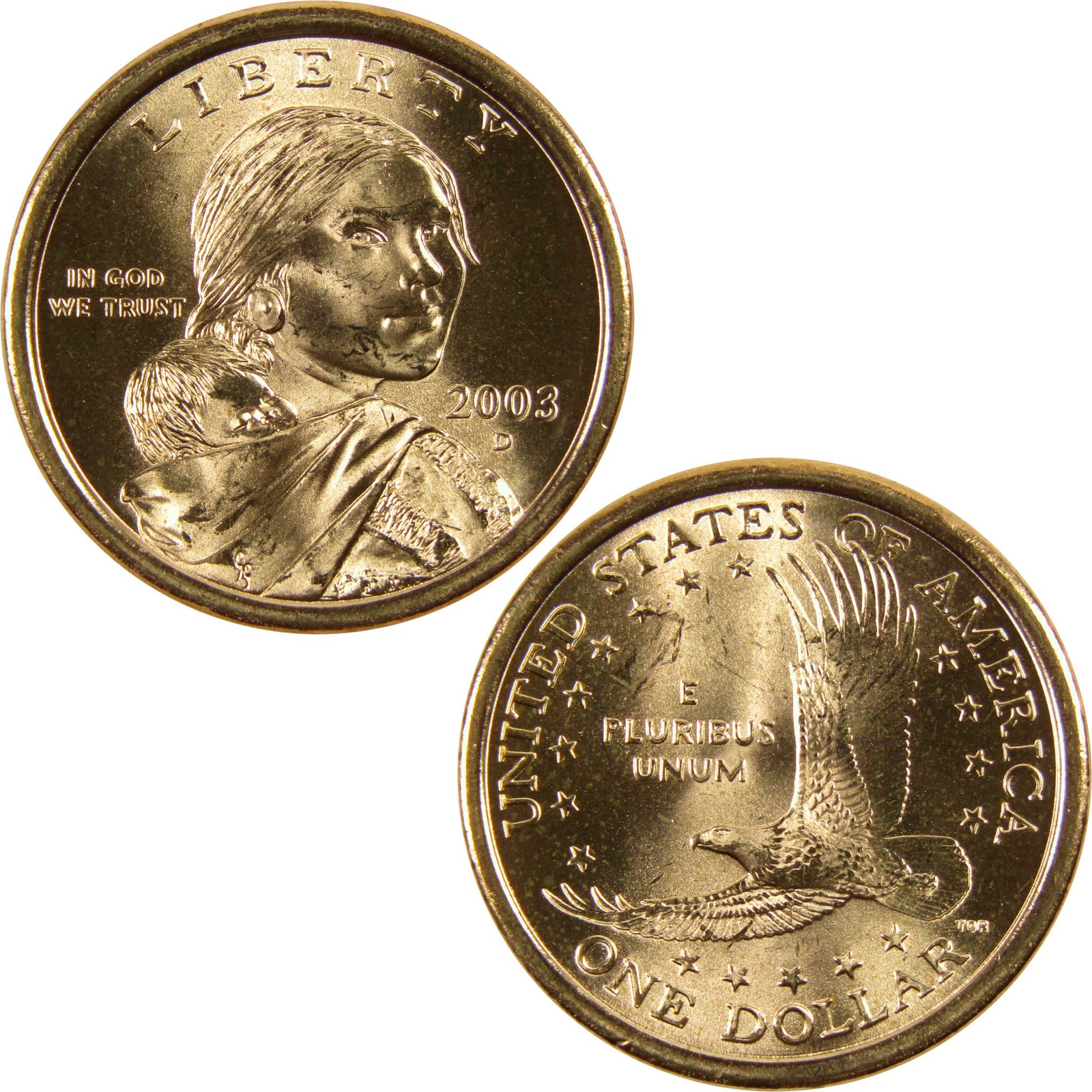 2003 D Sacagawea Native American Dollar BU Uncirculated $1 Coin