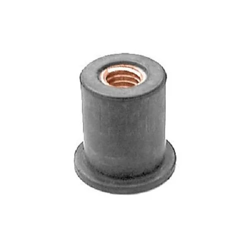 25 Rubber Well Nuts M5-.8 .554 Length 3/8" Hole