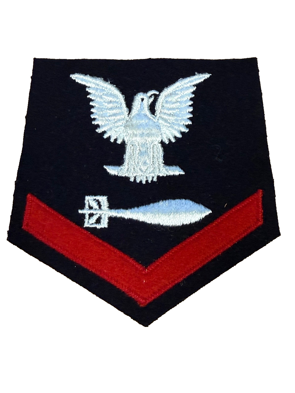 PreWar Left-Facing USN NAVY TORPEDOMAN 3RD CLASS BLUE RATING BADGE