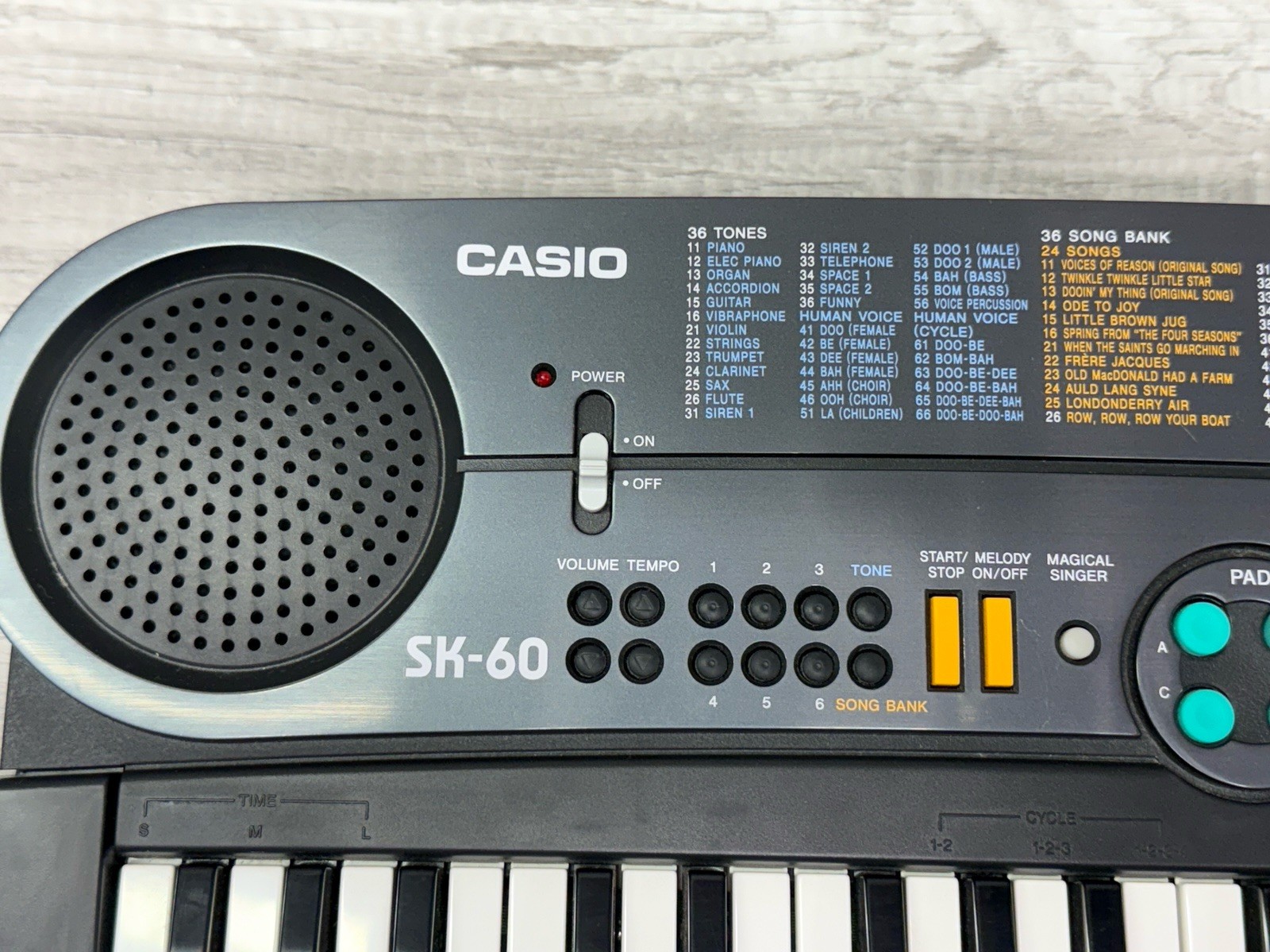 Casio SK-60 Vintage 1990 Mini Sampling Keyboard TESTED WORKING No Adapter (#1)