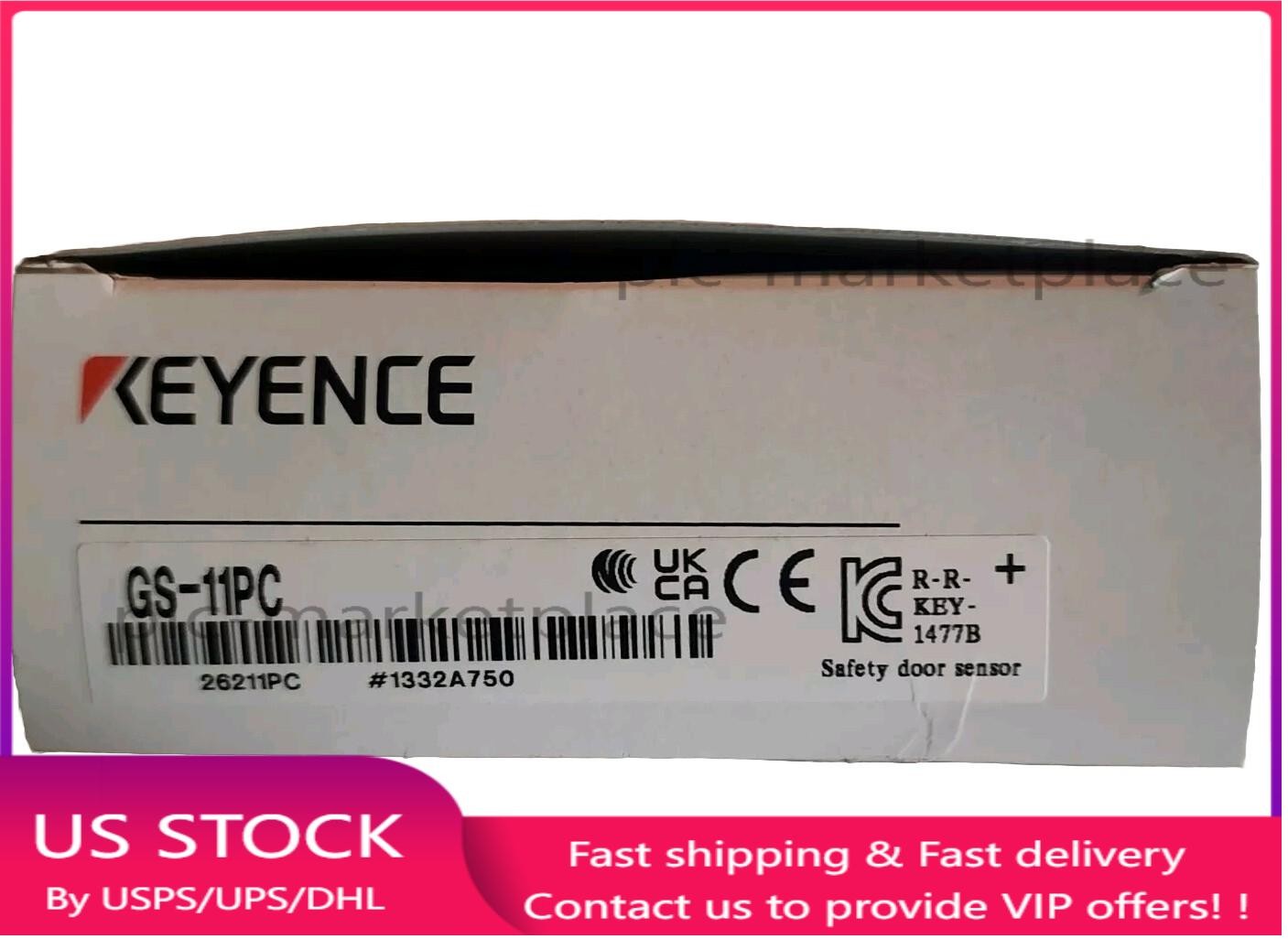 New KEYENCE GS-11PC Safety Interlocking Switch - Silver