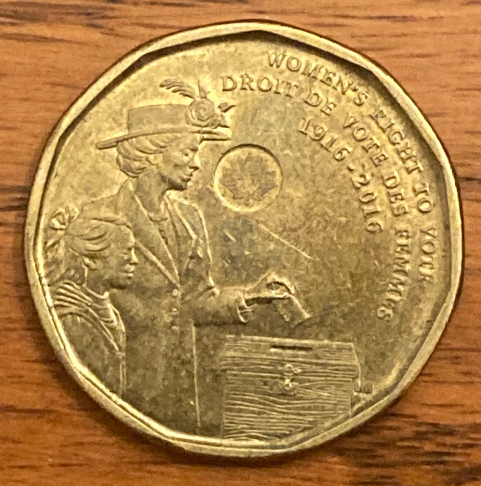 2016 Women's Vote Canada one dollar $1 loonie **75% off combined shipping**
