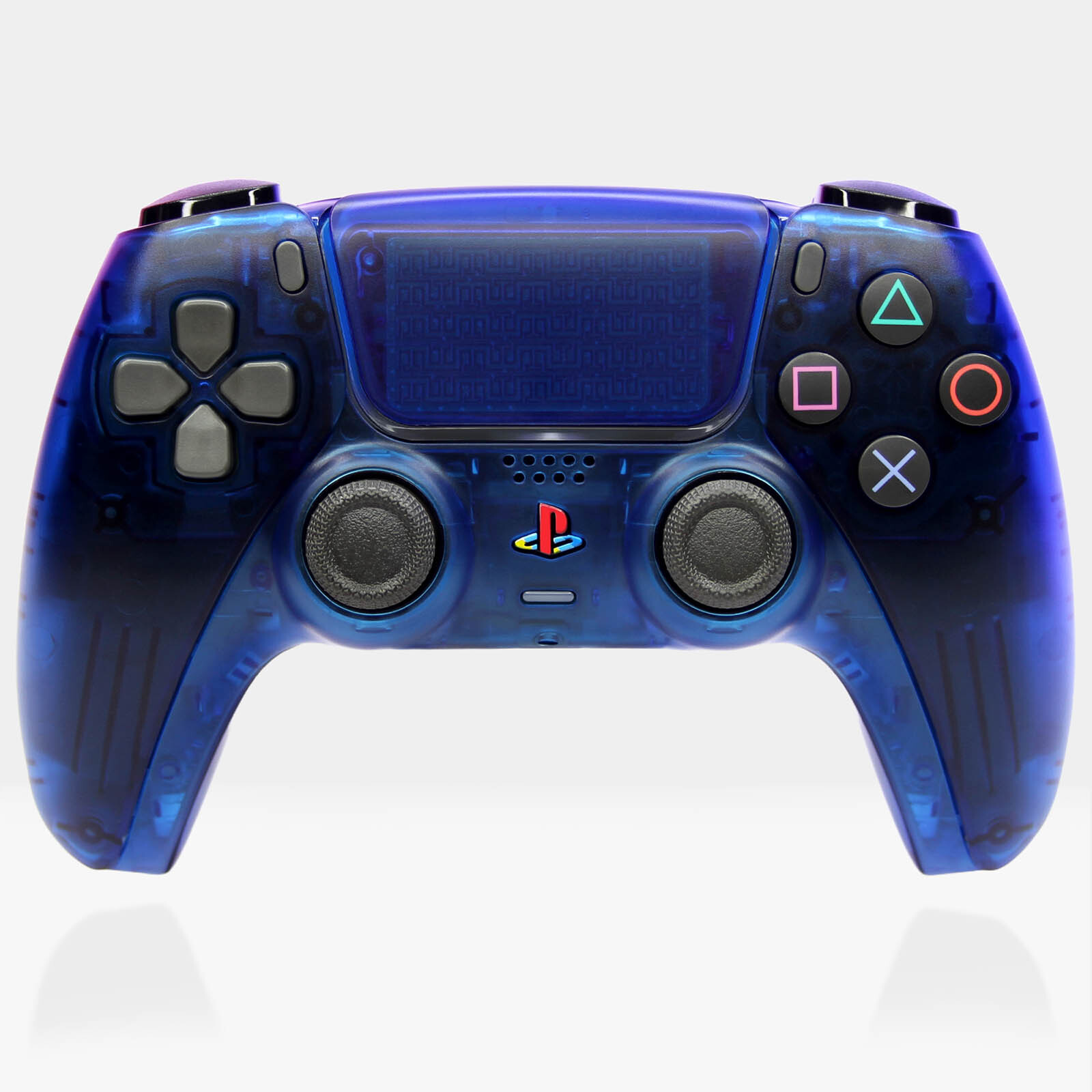 PS2 Clear Ocean Blue PS5 Controller Killscreen DualSense Retro Mouse Click