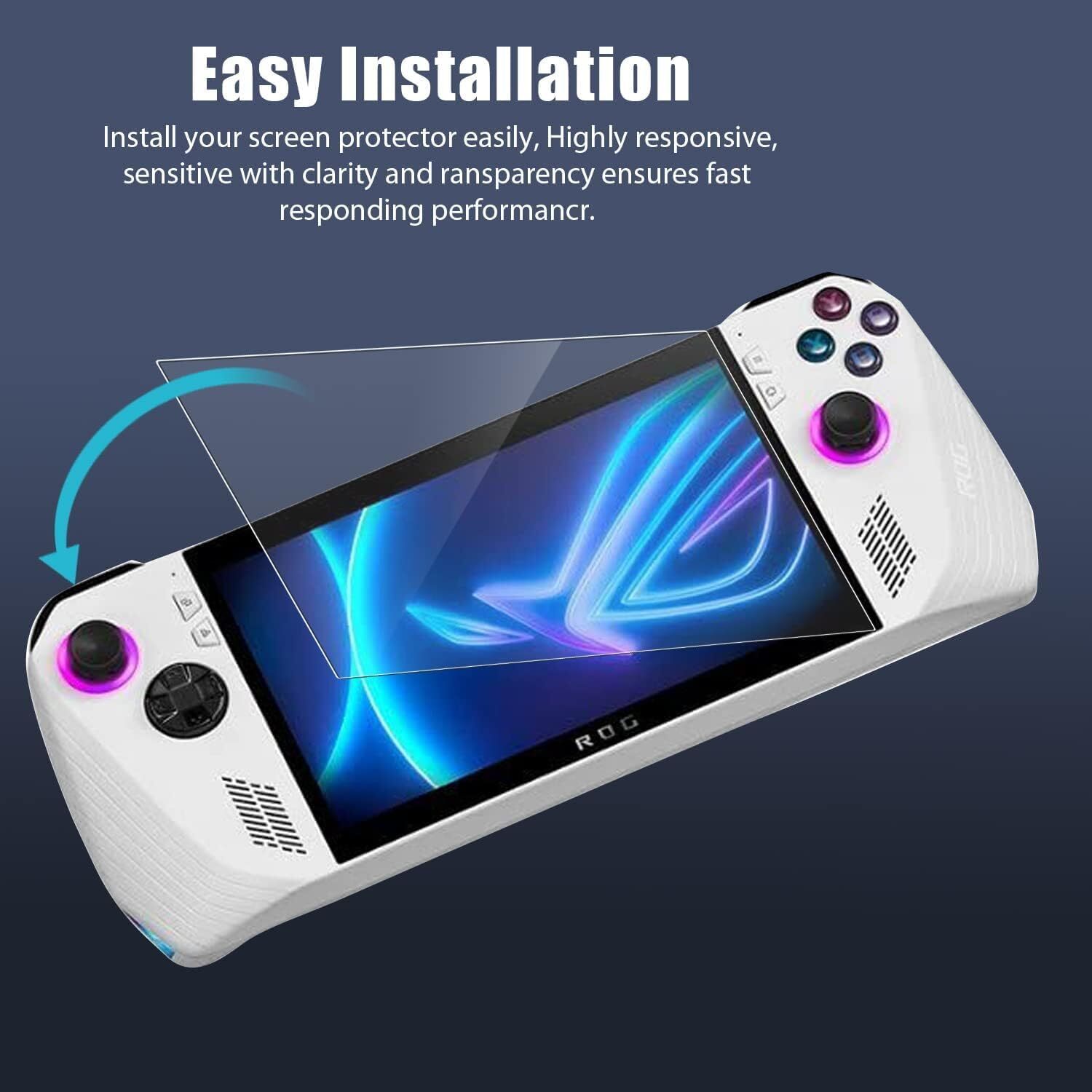 (2 Pack) Asus ROG Ally Gaming Console Screen Cover Protector Film Tempered Glass