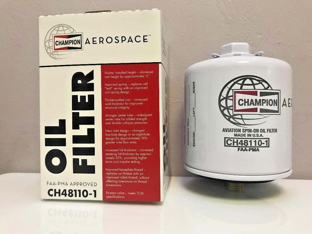 BRAND NEW CHAMPION AIRCRAFT OIL FILTER p/n CH48110-1 w/ FAA-PMA 8130 Certs