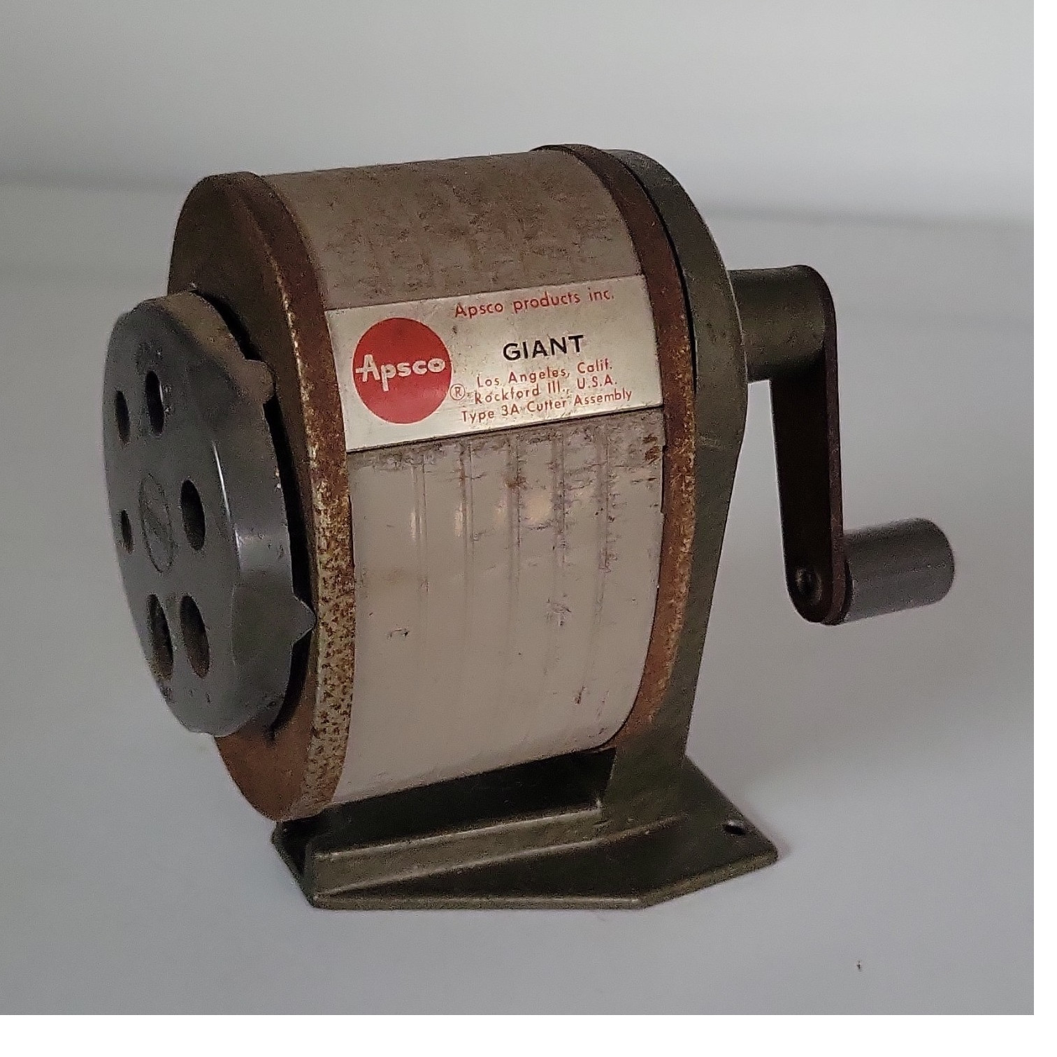 Apsco Giant Type 3A Steel Vintage Manual Pencil Sharpener Cutter Assembly