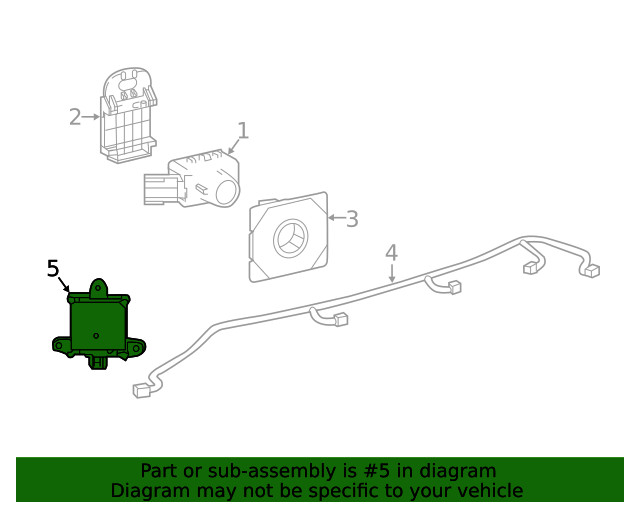 Genuine Lexus Blind Spot Detection System Warning Sensor 88162-0E061