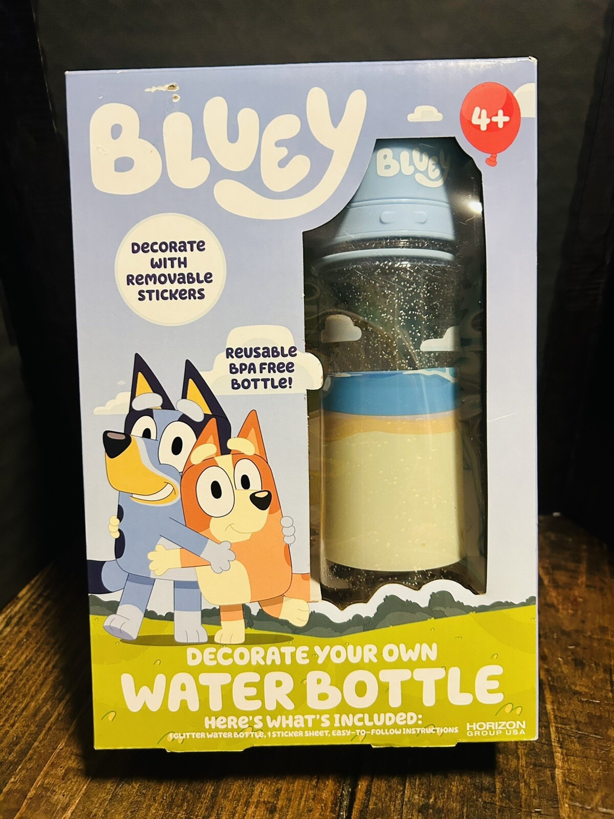 Bluey Decorate Your Own Water Bottle, Repositionable Stickers, Free Shipping