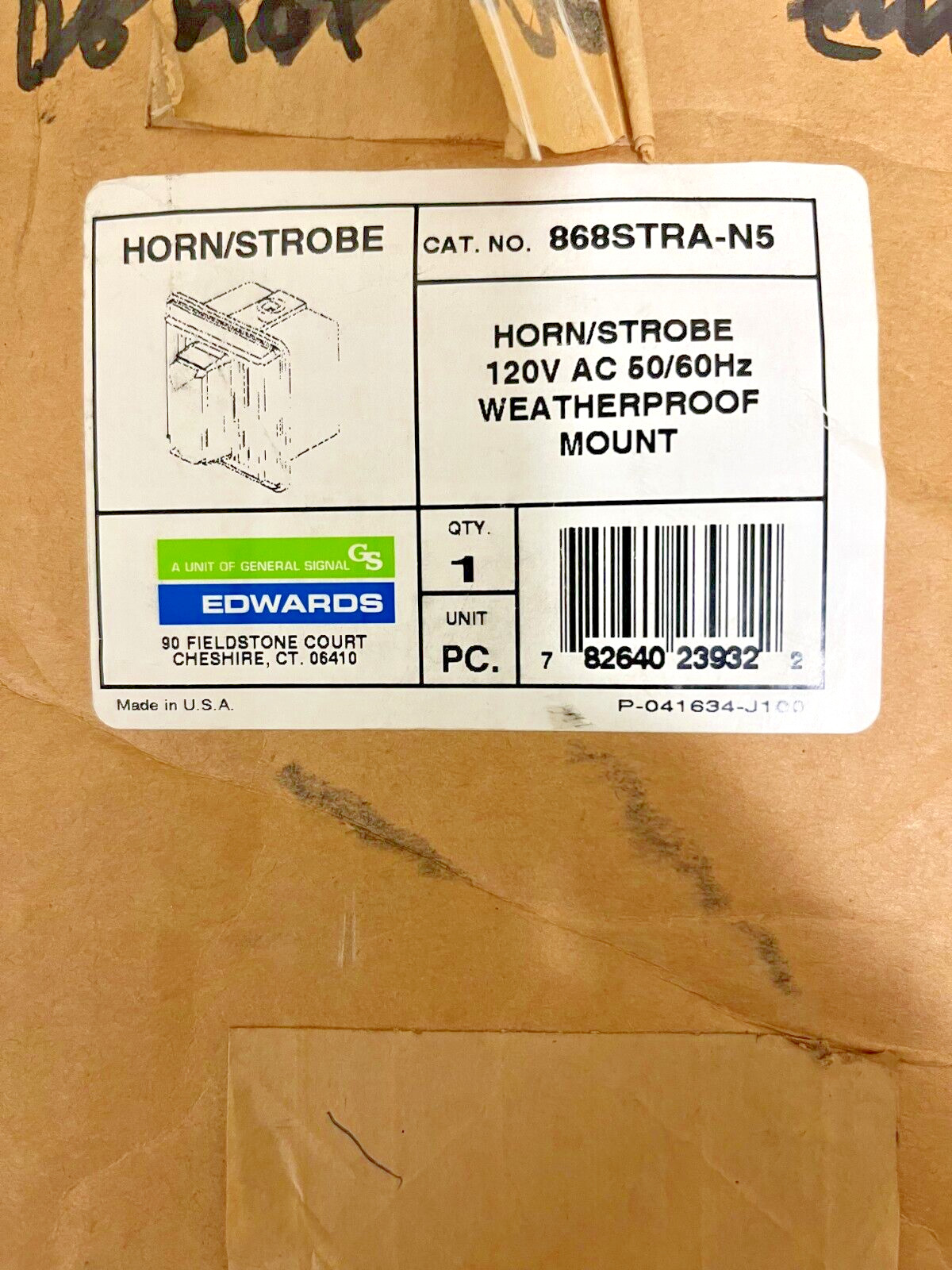 Edwards 868STRA-N5 120 VAC Weatherproof Mount Horn / Strobe