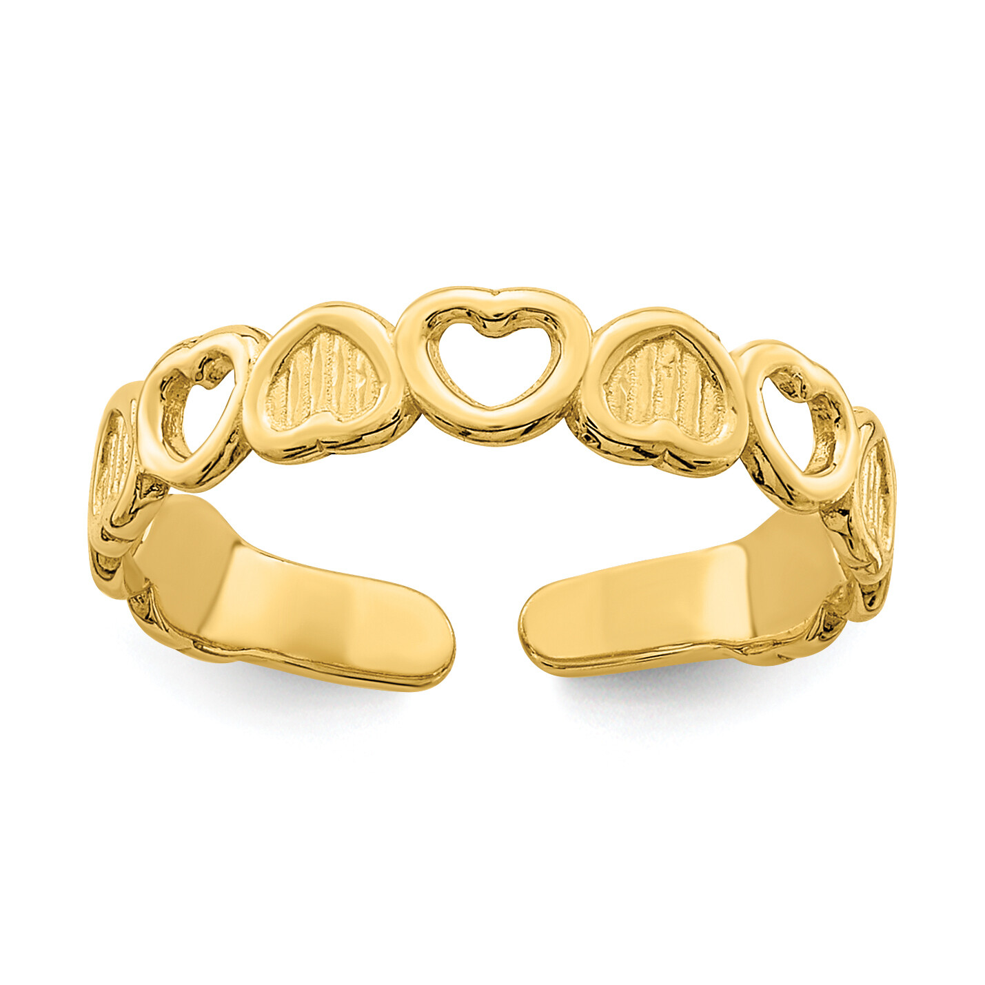 14k Adjustable Heart Toe Ring R798