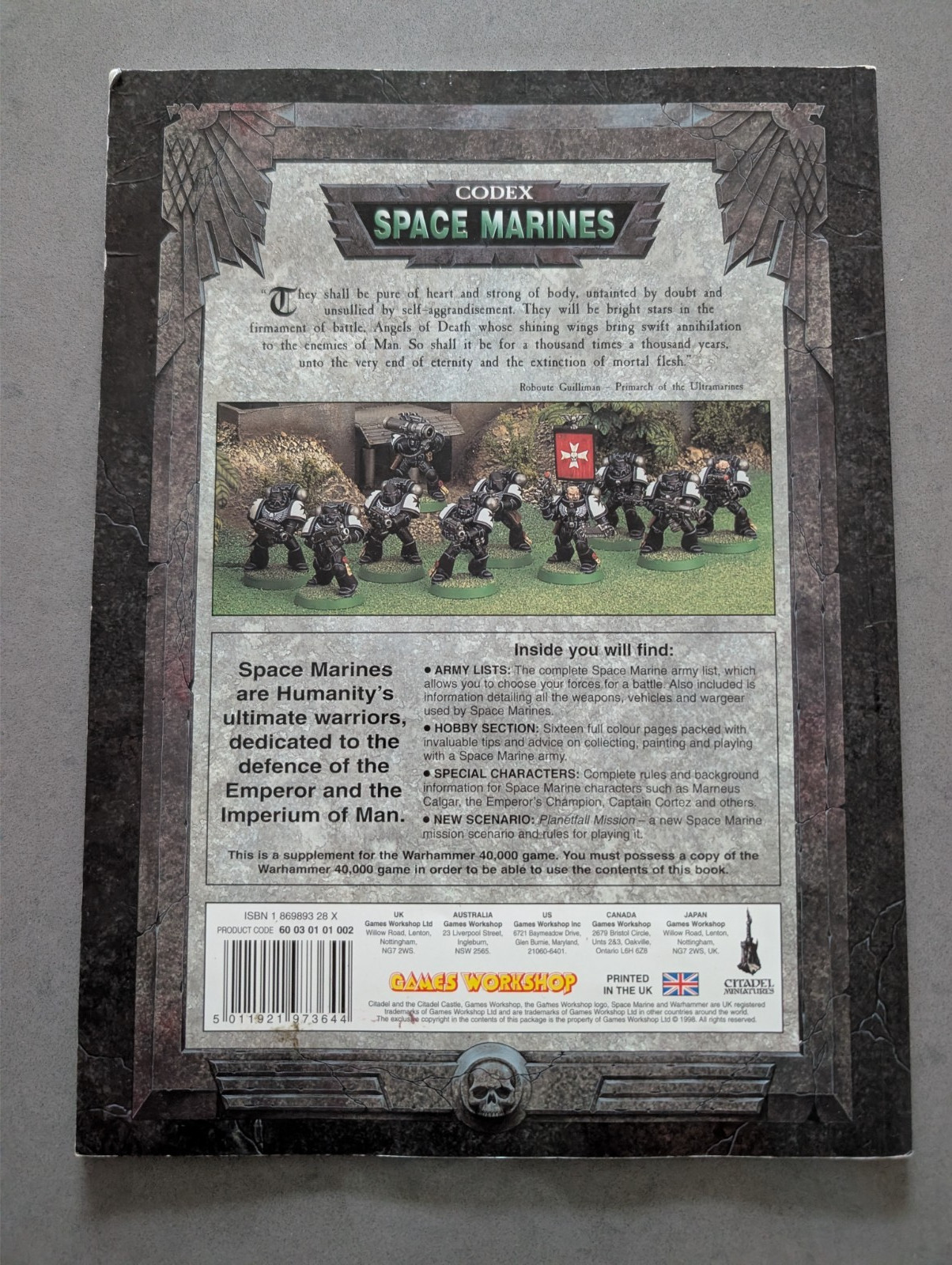 Games Workshop Warhammer 40000 40K Codex 3rd Ed. Space Marines