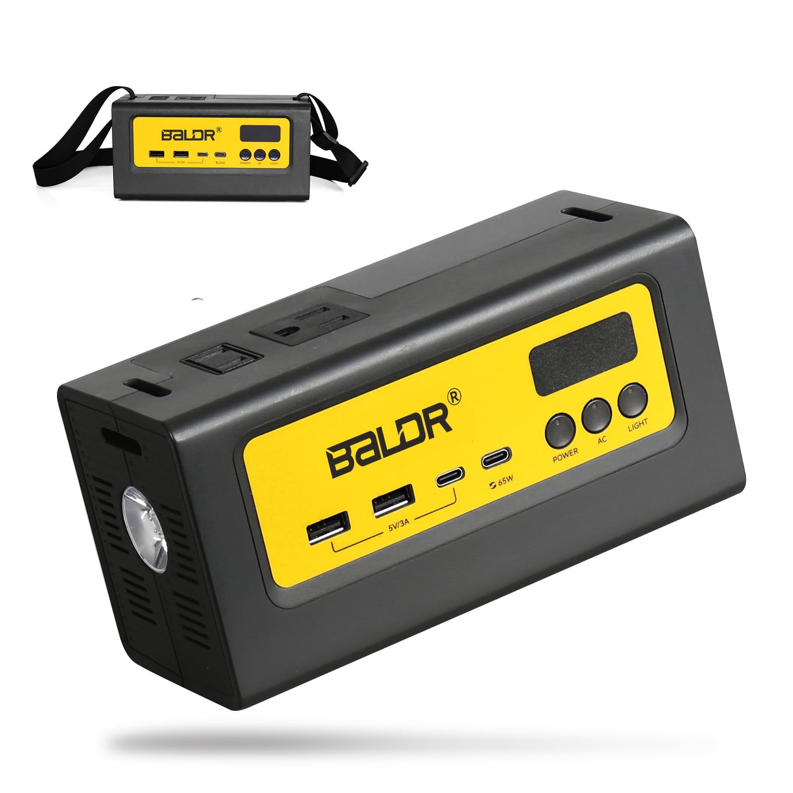 Portable Power Station 28000mAh, 90Wh LiFePO4 Battery Backup Camping Solar Ge...