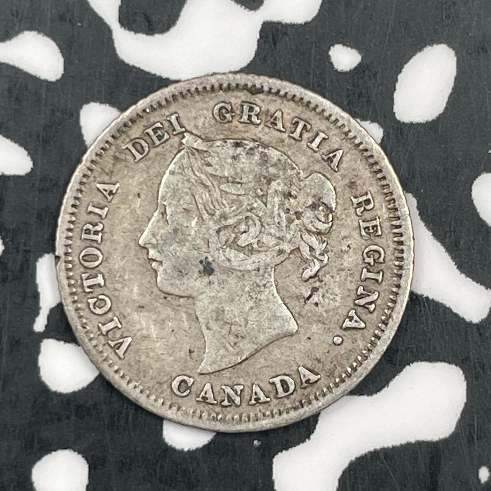 1880-H Canada 5 Cents Lot#F6928 Silver!