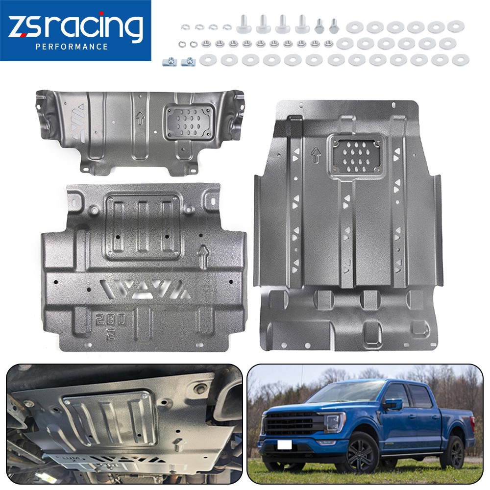 Full Skid Plate Kit w/ Protection Plate For 2015-2022 Ford F150 Underbody Steel
