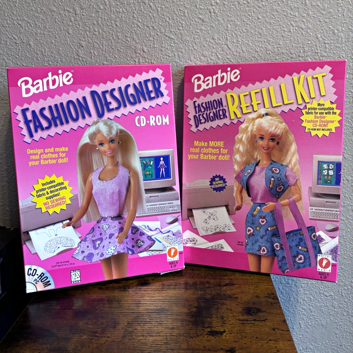 Barbie Fashion Designer CD-ROM + Refill Kit for Windows/Mac UNTESTED