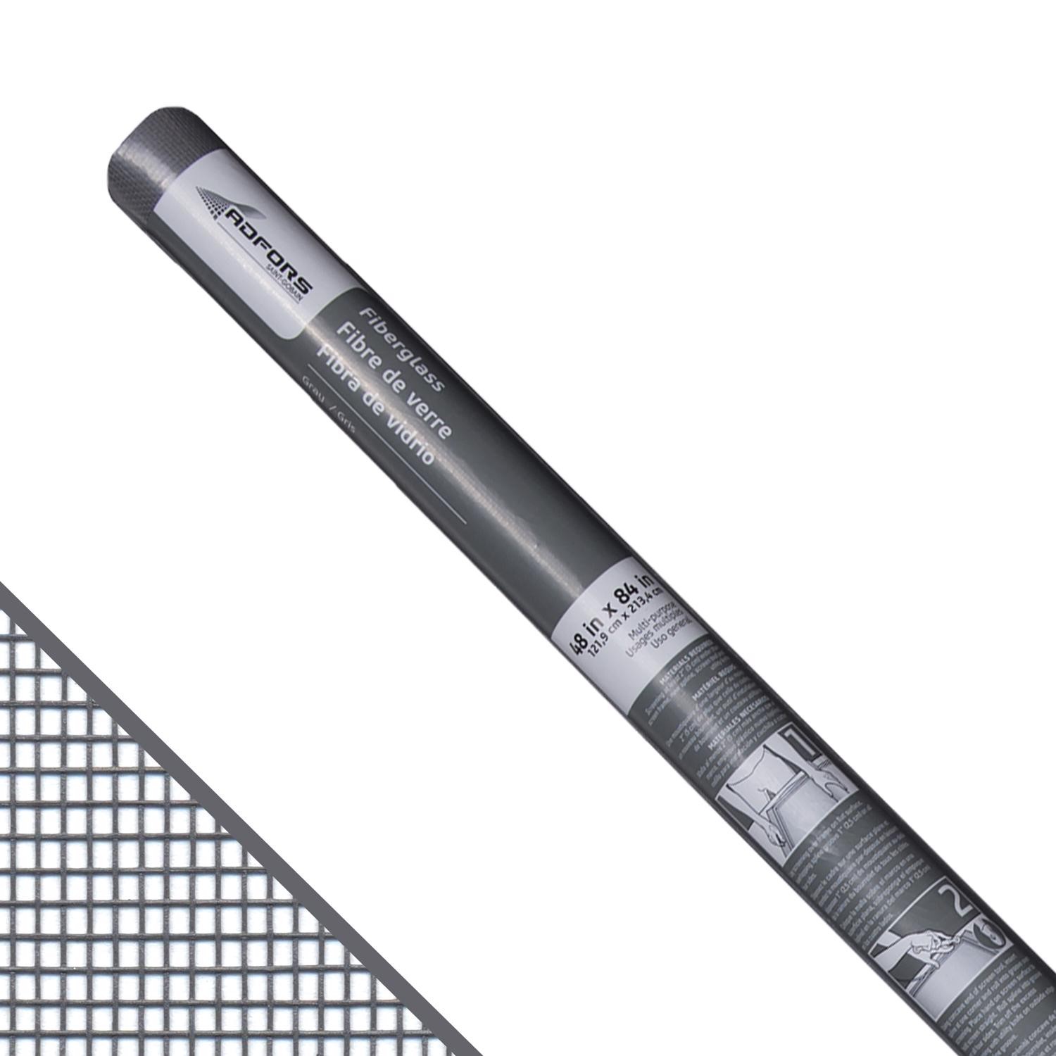 Adfors FCS8747-M Fiberglass Grey Door and Window Screen 7 L ft. x 48 W in.