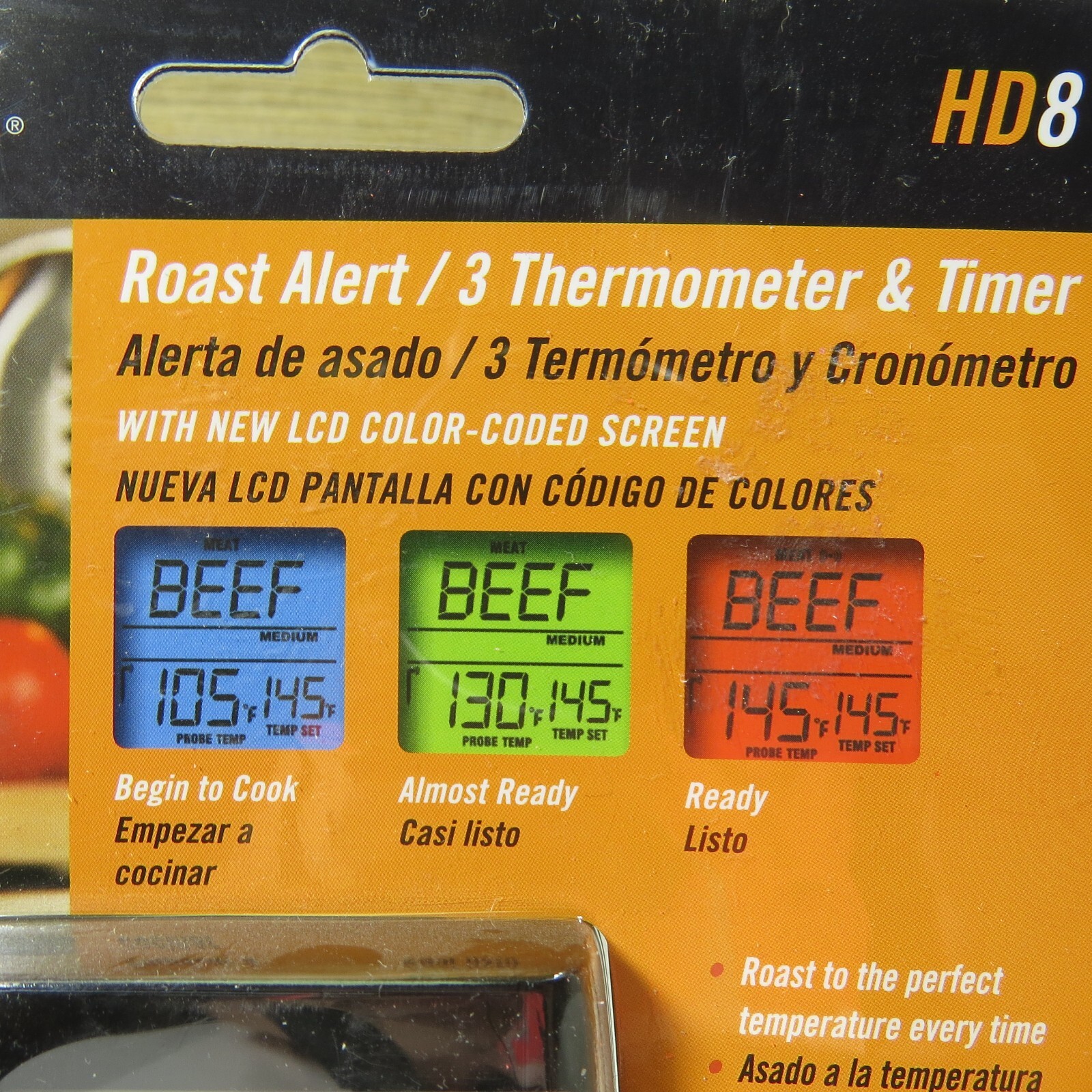 Maverick Meat Thermometer & Timer w/ LCD Color-Coded Screen HD8