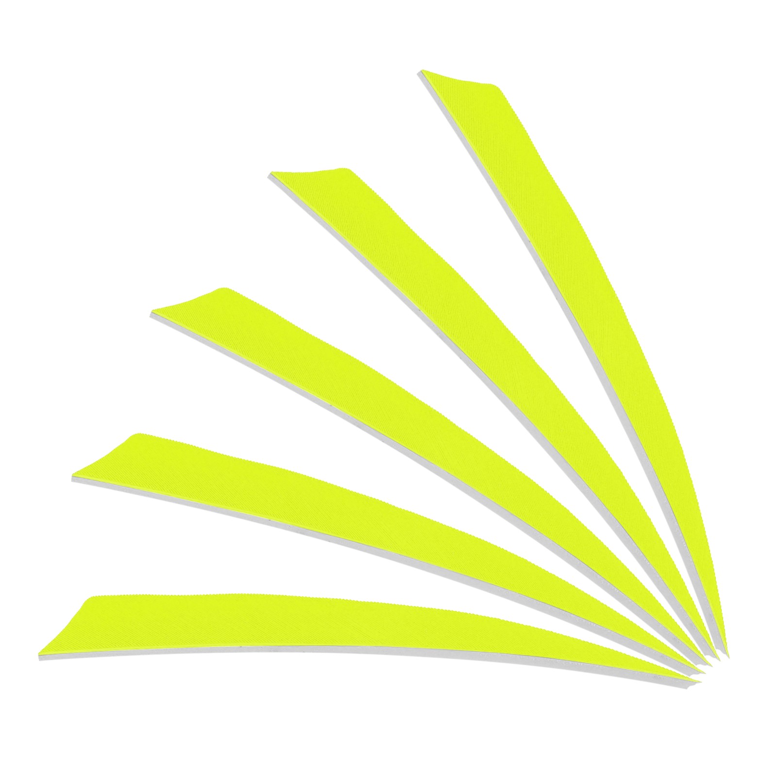25Pcs 5 Inch Arrows Vanes Left Wing Arrow Feather Turkey Fletching, Neon Yellow