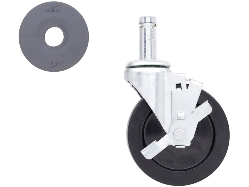 Metro 5MB - Inter Stem Caster w/ Bumper 5 inch x 1-1/4 inch Brake