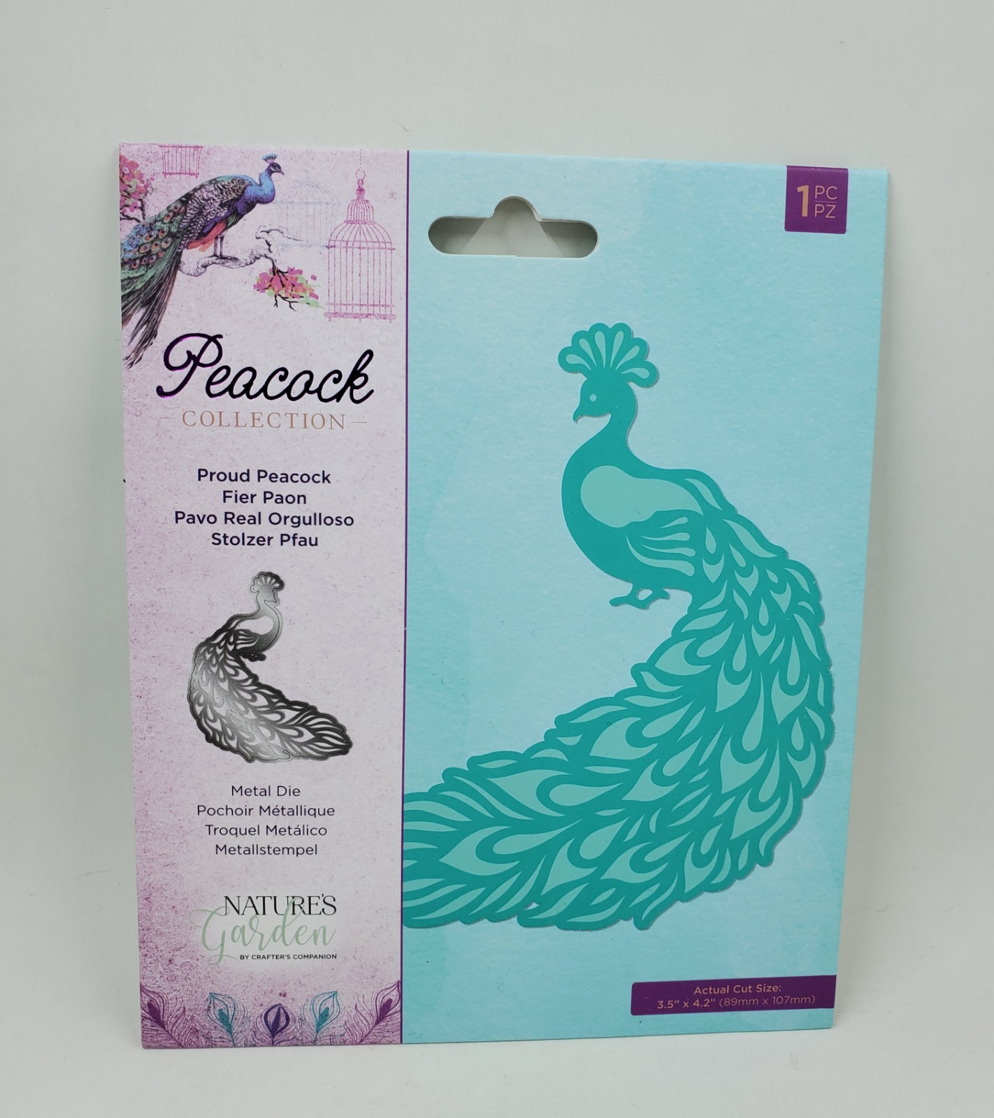 CS1 Crafters Companion Nature's Garden Proud Peacock Die New