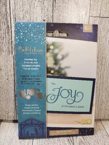 CCH3 Crafters Companion Bethlehem Collection Sending Joy Stamp And Die Set New