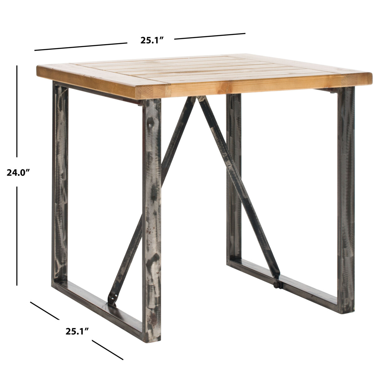 SAFAVIEH Chase Wood Top End Table | Natural |