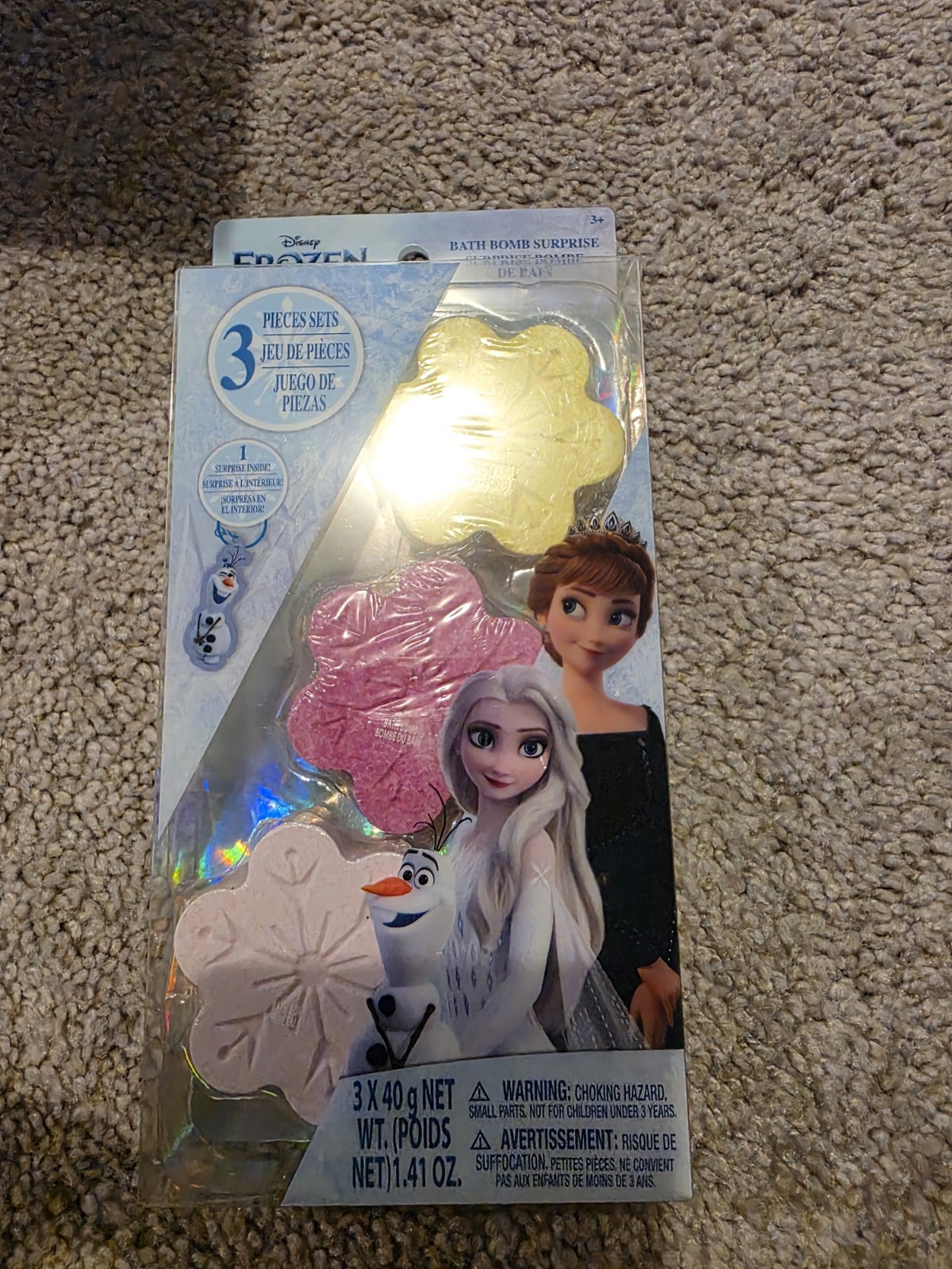 Frozen 3 pack Bath Bomb Surprise, 1 Surprise inside! - NEW