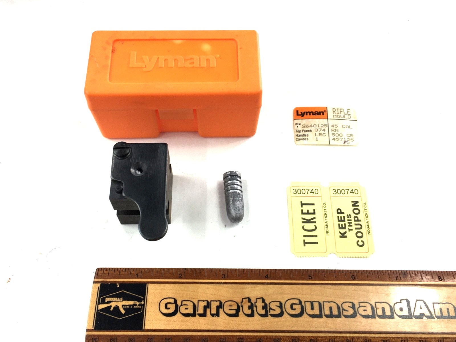 Lyman 457125 .45-70 500 Gr. single cavity bullet mold w/ case 300740