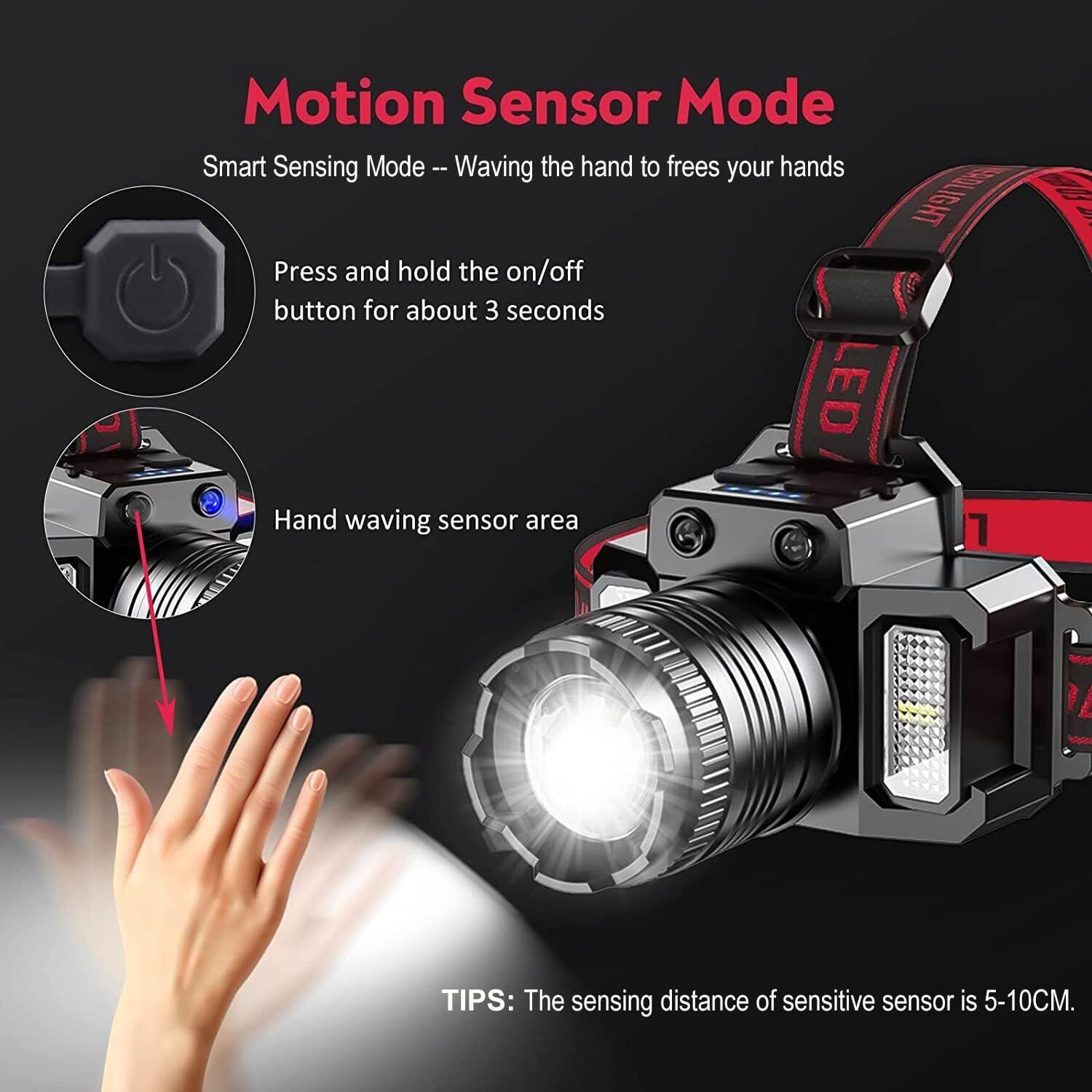 990000LM LED Headlamp Rechargeable Headlight Zoomable Head Torch Lamp Flashlight
