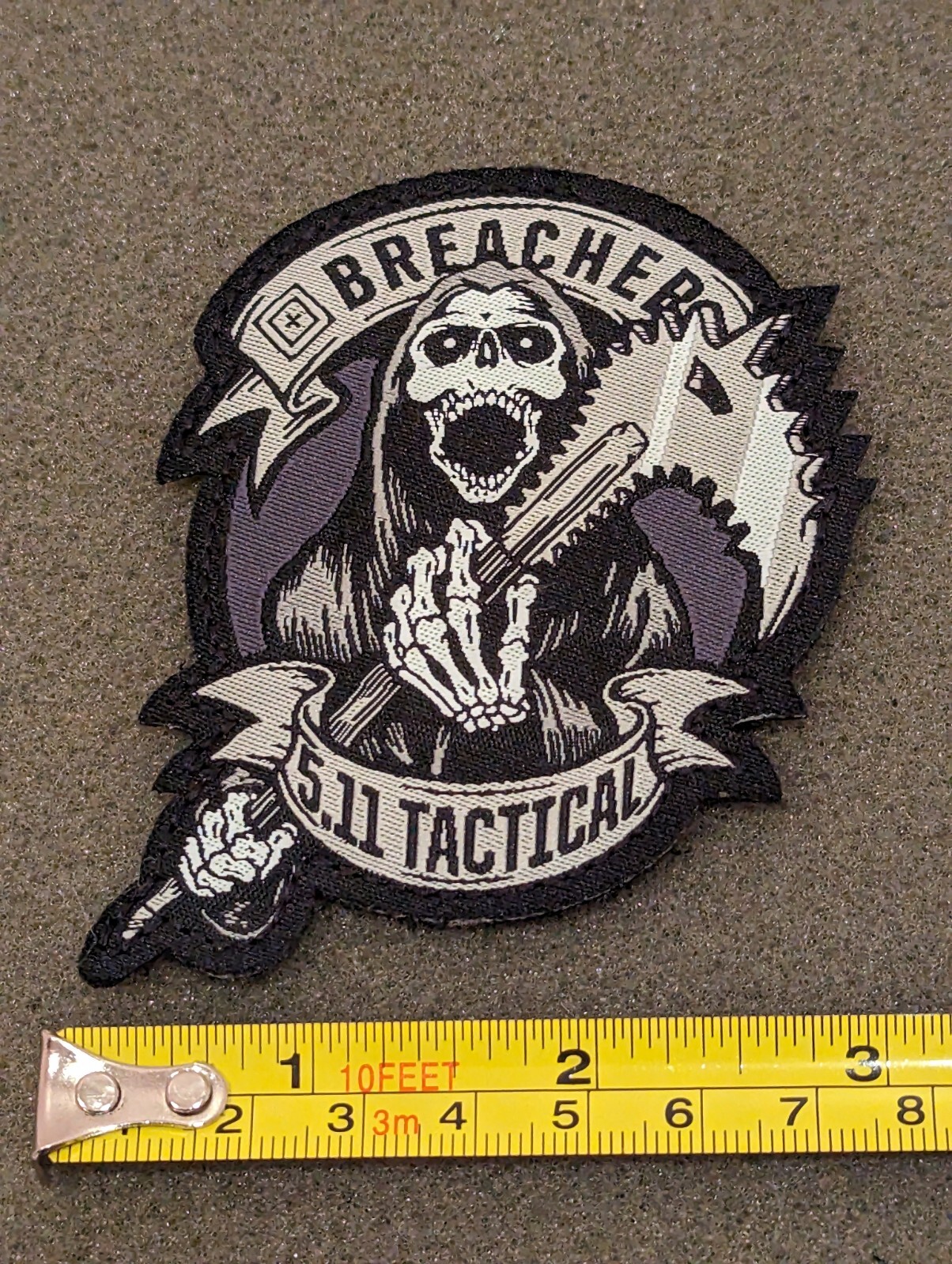 5.11 Tactical Patch Breacher Morale Patch Rare Gray/Black