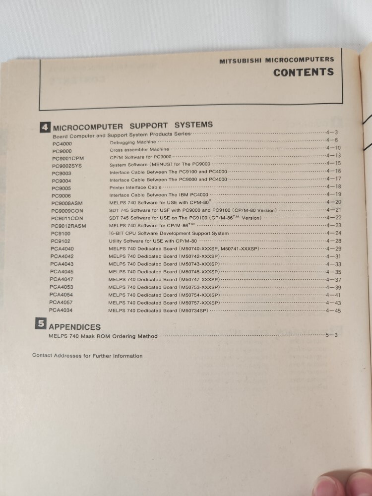 Mitsubishi Semiconductors 1986 2-Vol Single-Chip 8-Bit Microcomputers Series 740