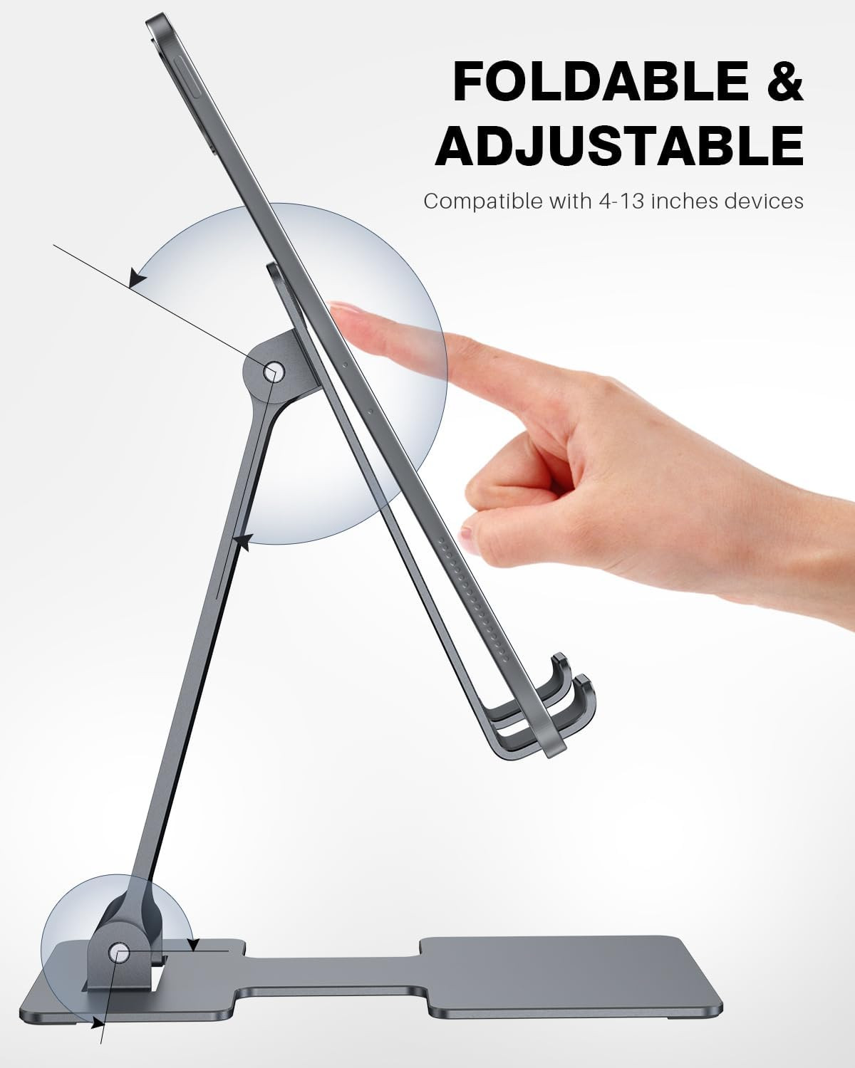 Tablet Stand,Adjustable Tablet Holder for Desk,Foldable for Ipad Stand Dock Hold