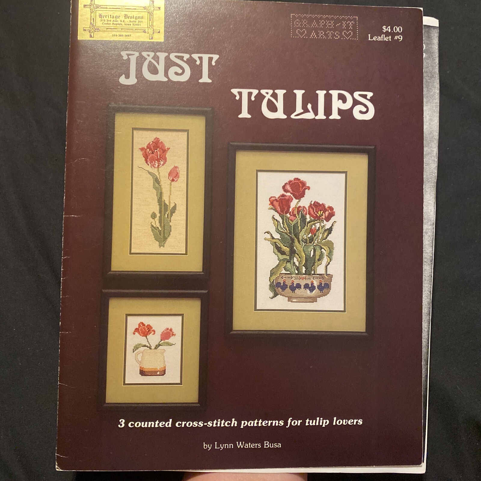 Just Tulips Lynn Waters Busa Graph It Arts Counted Cross Stitch Leaflet 9