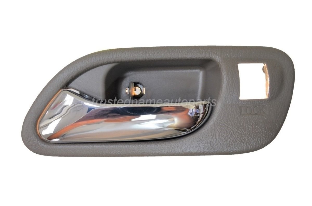 fits 2003 to 2006 Acura MDX Interior Door Handle Front Left Chrome Beige Saddle