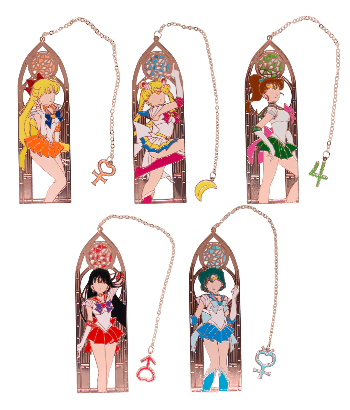 Sailor Moon Mercury Mars Venus Jupiter Sailor Guardian Metal Anime Bookmarks