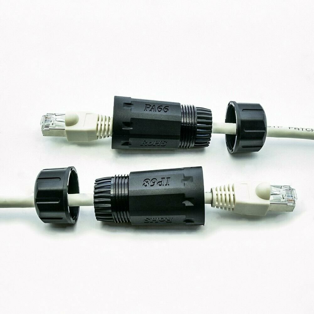 3x CAT6 RJ45 Outdoor Waterproof Shielded Network Ethernet Cable Extender Coupler