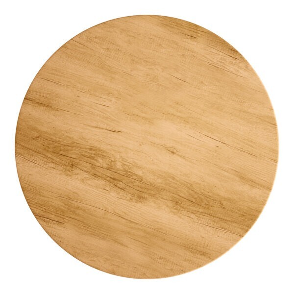42'' Round Restaurant Table Top with Maple Laminate Top Finish