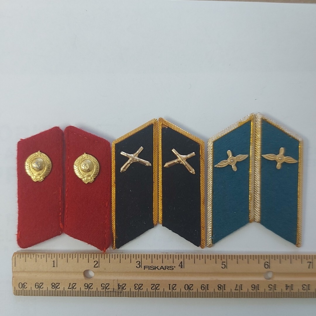 Russian Military  buttonholes of the soviet army/ lot 3 pair.#478N
