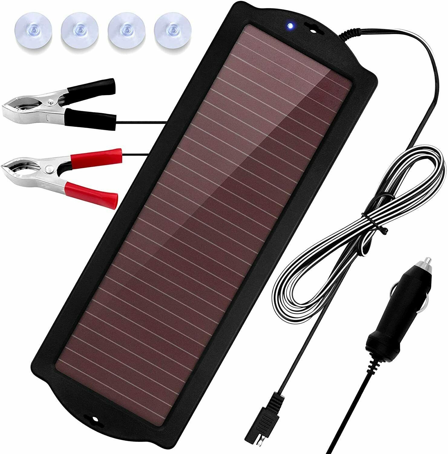 2.5W Solar Panel 12V Trickle Charger Battery Charger Kit Maintainer Boat Car RV