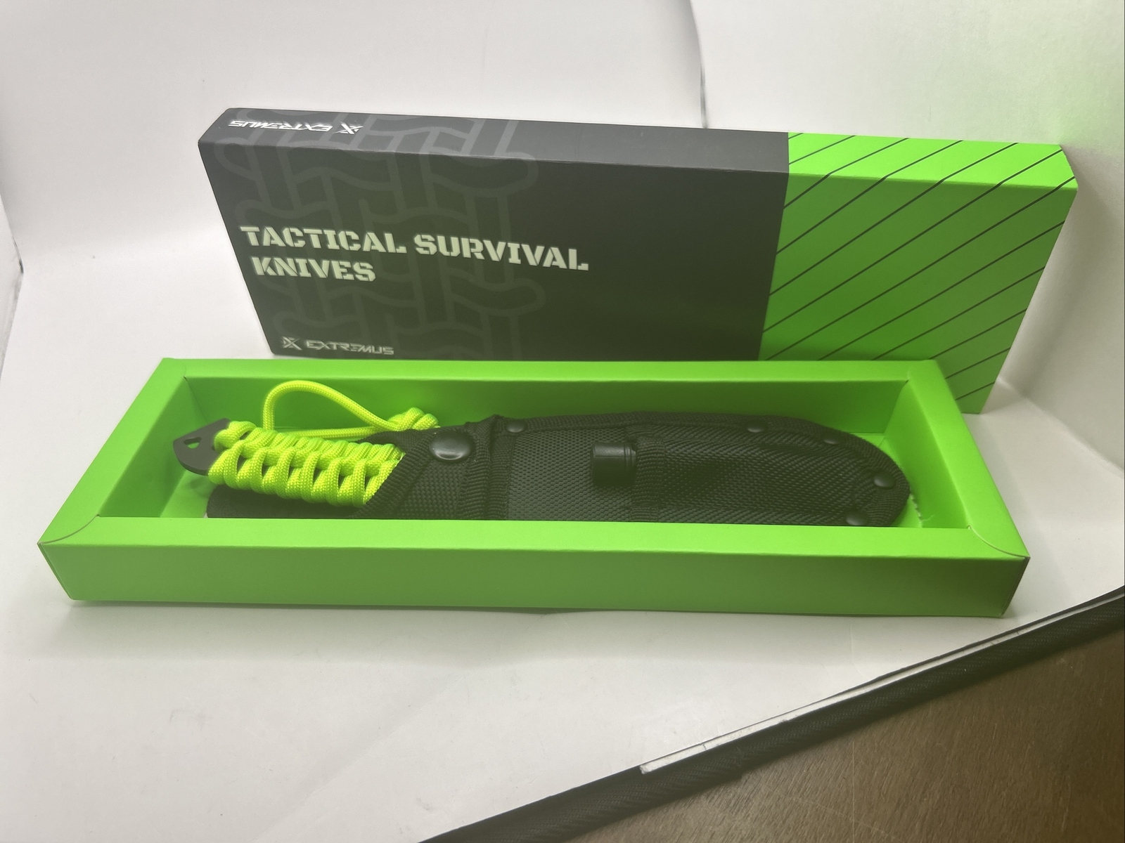 NEW Extremus Bushcraft Survival Hunting Camping Knife with Cordura Sheath!!