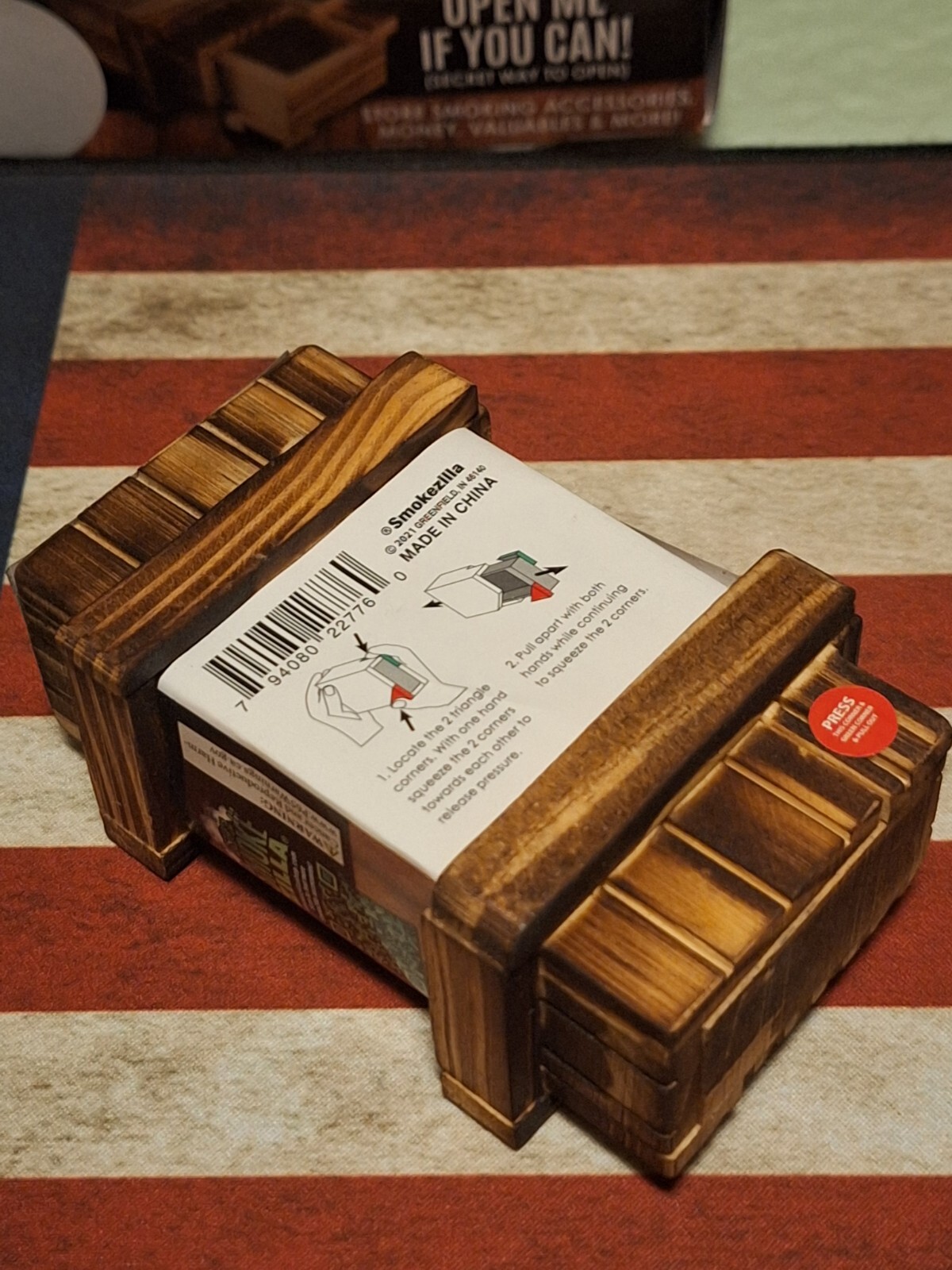Wood Crate Magic Puzzle Box