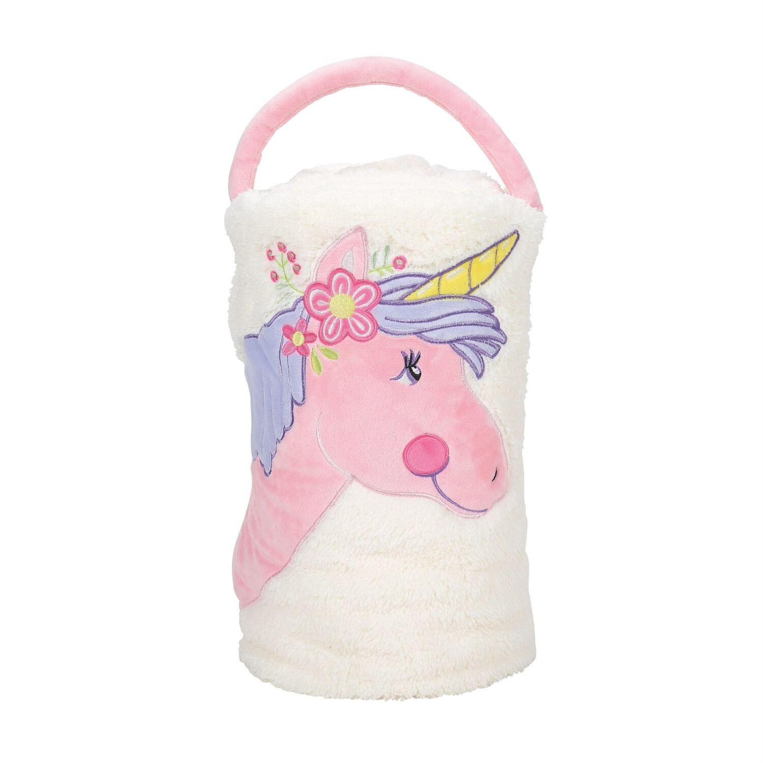 Snowpinion Unicorn Snowthrow Fleece Throw Blanket, 45" x 60" NWT