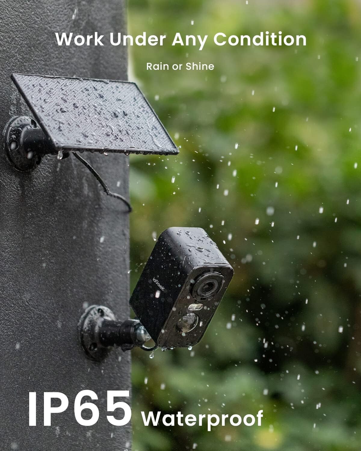 ieGeek Outdoor Wireless Solar Security Camera 2K WiFi Home Battery CCTV System