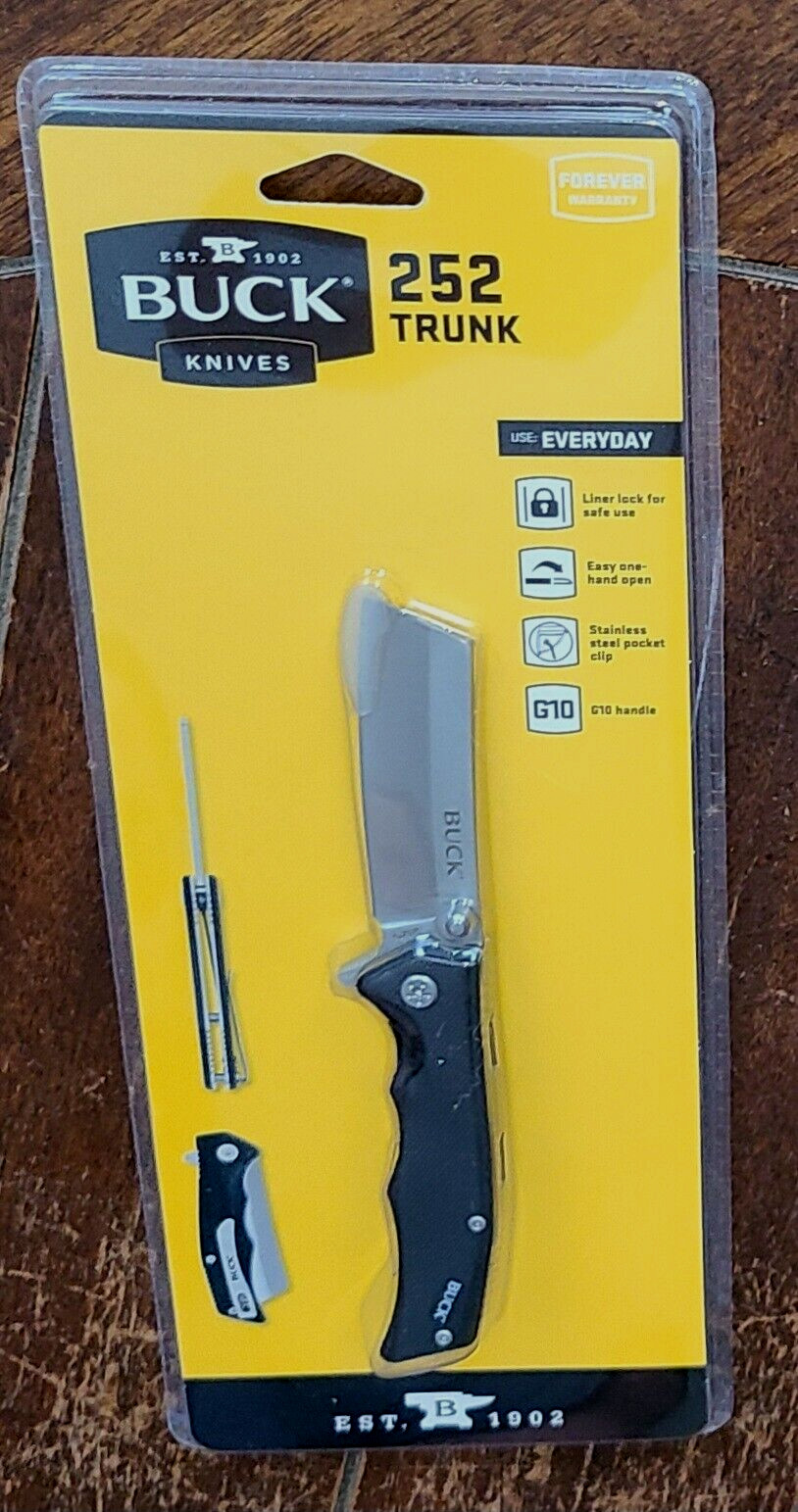 Buck Knives 252 TRUNK: 2-7/8" Cleaver Blade, Foldable Design w/Clip #0252BKS-C