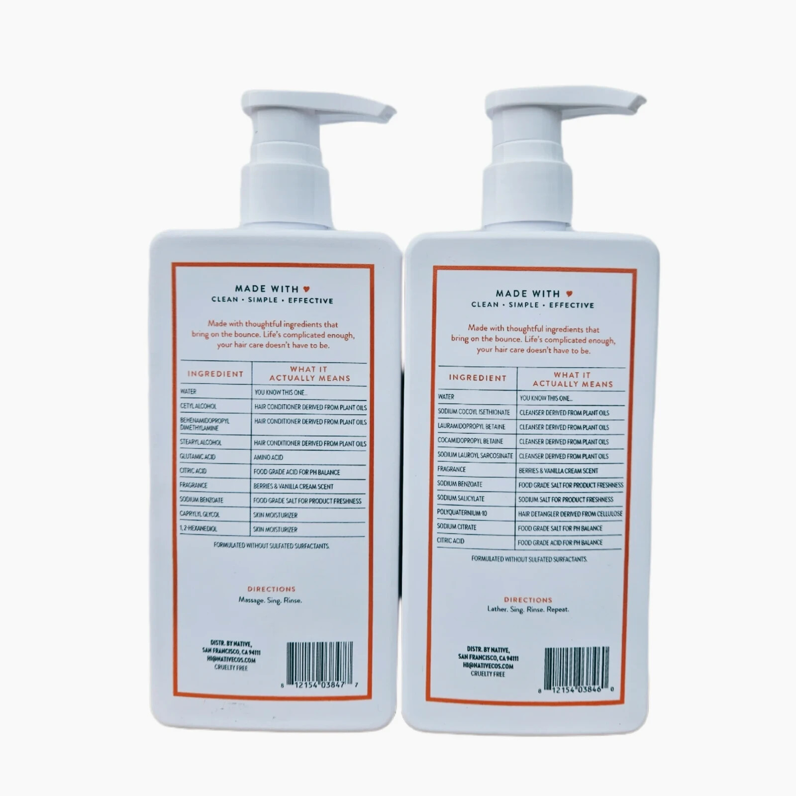 Native Berries & Vanilla Cream – Volumizing Shampoo & Conditioner Set, 16.5 oz