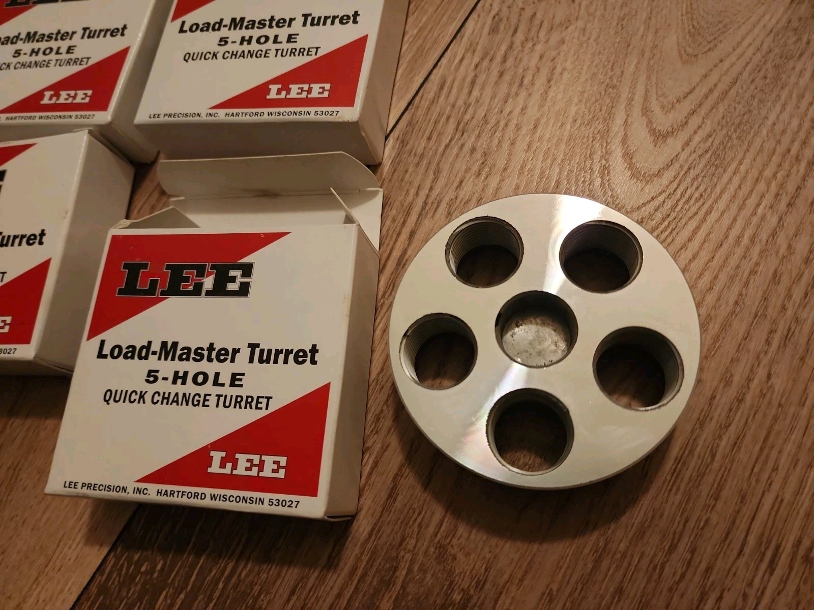3x Lee Precision 5-Hole Quick Change Turrets for Load Master Reloader Press