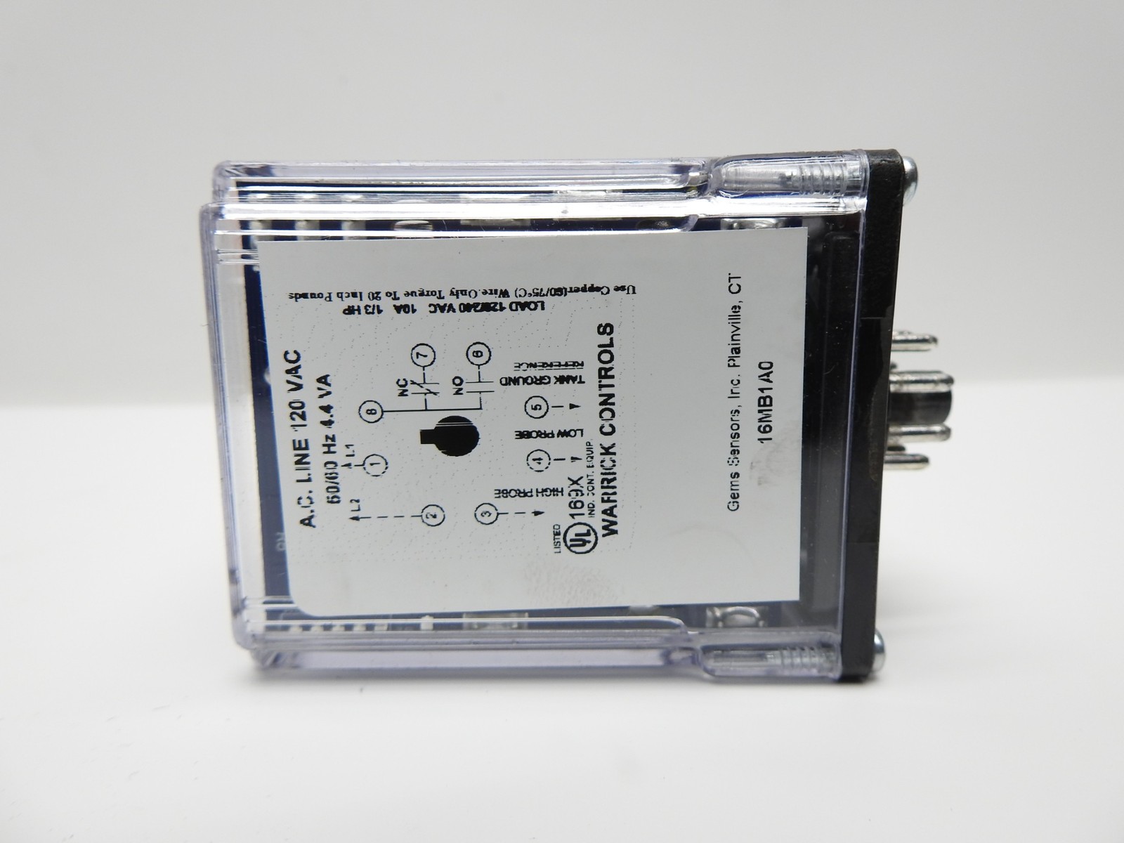 Warrick Controls 16MB1A0 Solid State Relay 10K, 120VAC 8 Pin Octal Socket - NEW!
