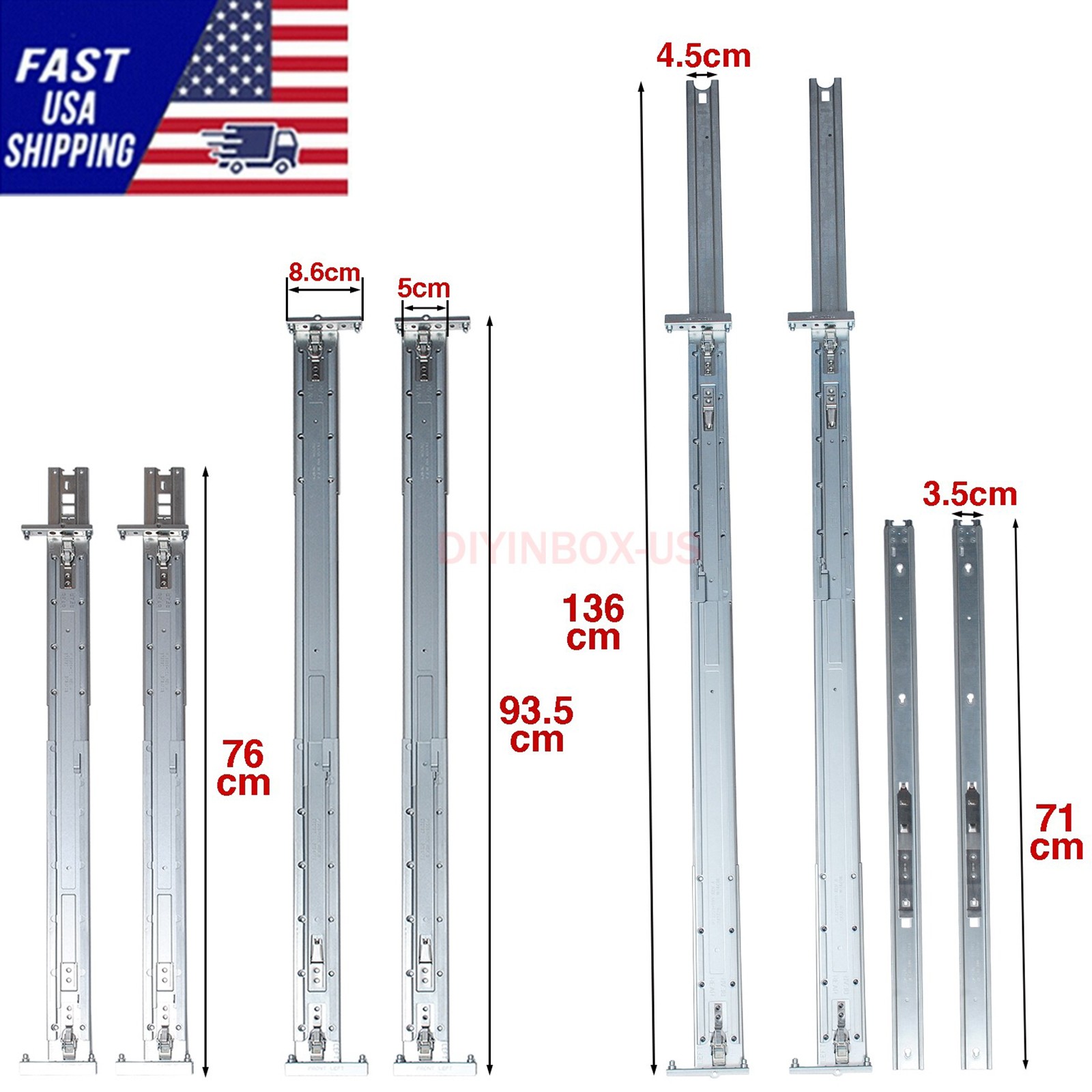 HP SFF 19"Rack Rails 2U Full Extension Rail DL380 DL388 Gen10+ Plus P22018-B21